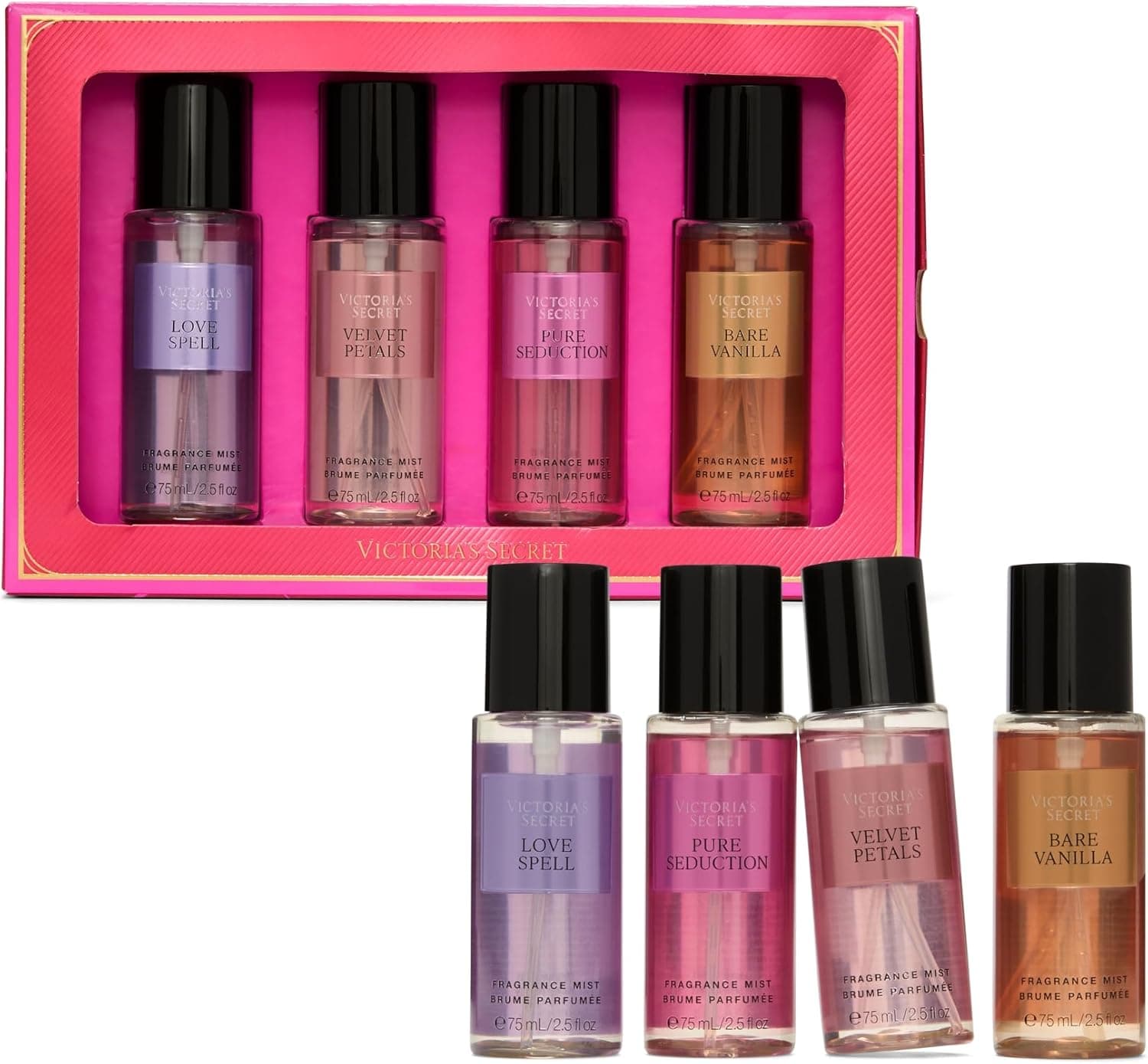 Victoria's Secret Fragrance Mist Collection, 4 Piece Mini Gift Set