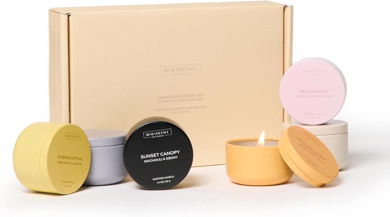 Benevolence LA Candle Gift Set, 6 Soy Candles